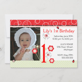 Einladung zum Geburtstag - Ladybug