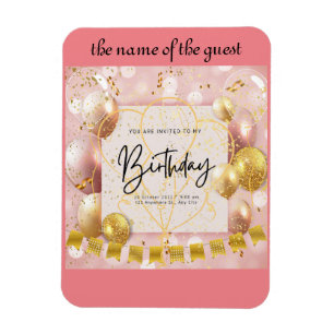 Einladung zum Geburtstag Magnet