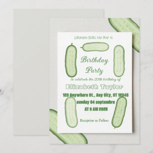Einladung zum Geburtstag mit Gurken und Dill - Foo