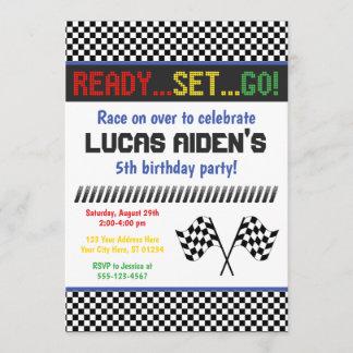 Einladung zum Geburtstag| Race Car Invitation