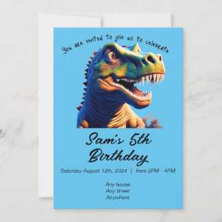Einladung zum Geburtstag Roaring Dinosaurier. Bear