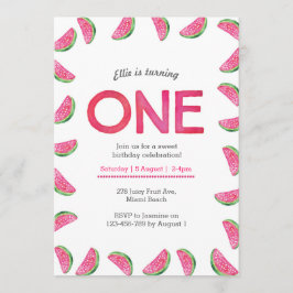 Einladung zum Geburtstag | Rosa Wassermelone