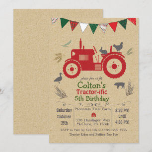 EINLADUNG ZUM GEBURTSTAG - Traktor Bauernhof Tiere