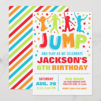 Einladung zum Geburtstag, Trampolin Bounce House