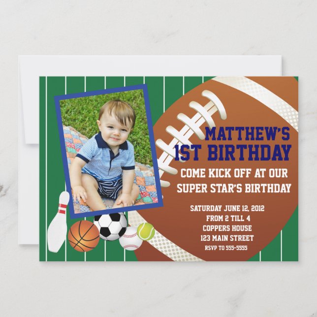 Einladung zum Geburtstag von Allstar Football (Vorderseite)
