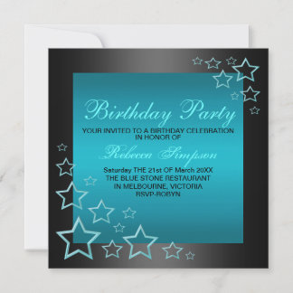 Einladung zum Geburtstag von Blue & Black Star