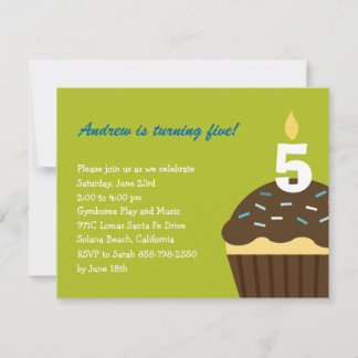 Einladung zum Geburtstag von Cupcake - Limon