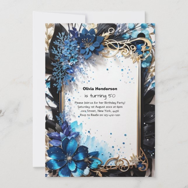 Einladung zum Geburtstag von Custom (Vorderseite)