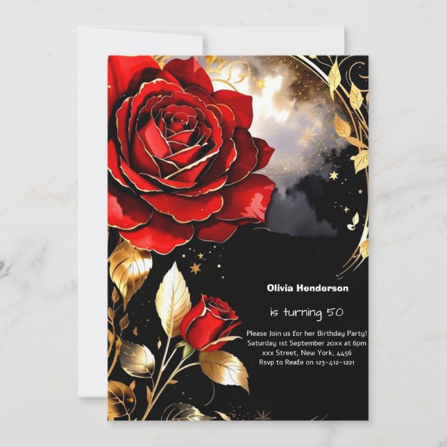 Einladung zum Geburtstag von Custom (Vorderseite)