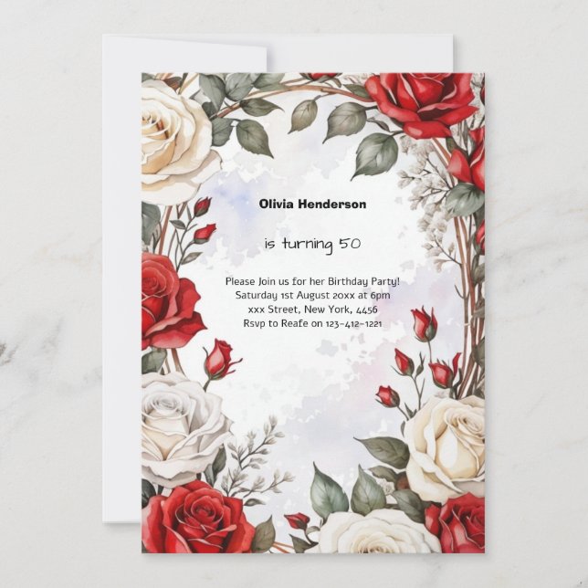 Einladung zum Geburtstag von Custom (Vorderseite)