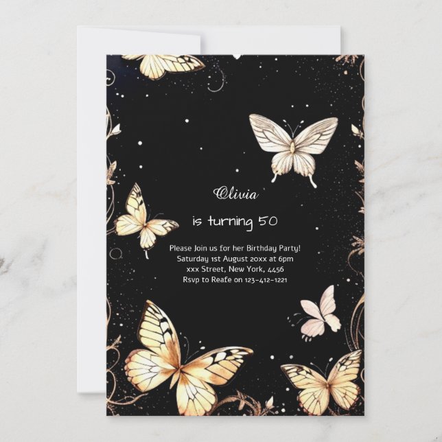 Einladung zum Geburtstag von Custom (Vorderseite)