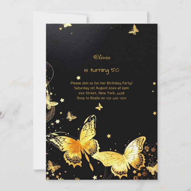 Einladung zum Geburtstag von Custom (Vorderseite)