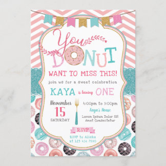 Einladung zum Geburtstag von Donut