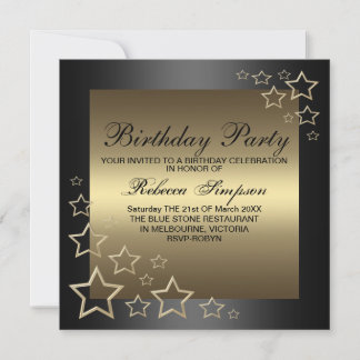 Einladung zum Geburtstag von Gold Star