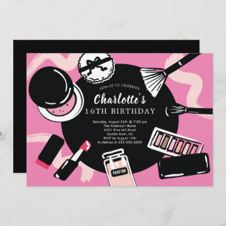 Einladung zum Geburtstag von Makeup