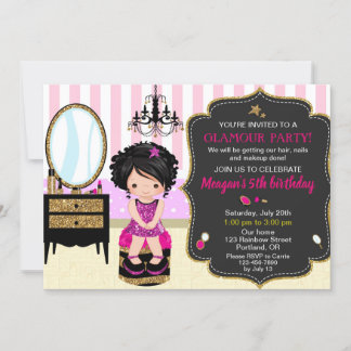 Einladung zum Geburtstag von Makeup Glamour Party