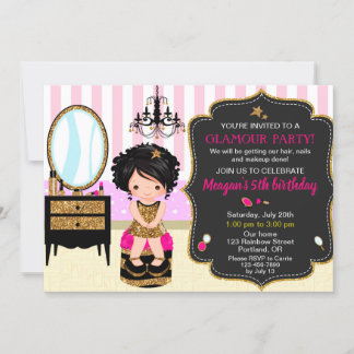 Einladung zum Geburtstag von Makeup Glamour Party