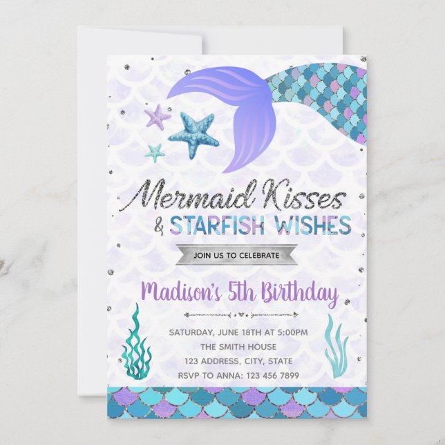 Einladung zum Geburtstag von Mercedes Kuss (Vorderseite)