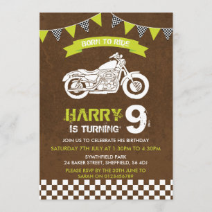 Einladung zum Geburtstag von Motorrädern