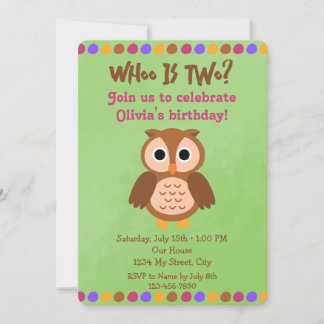 Einladung zum Geburtstag von Owl