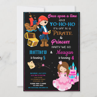 Einladung zum Geburtstag von Pirate und Princess z