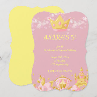 Einladung zum Geburtstag von Princess Pink