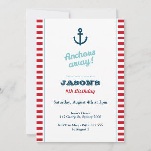 Einladung zum Geburtstag von Red Nautical