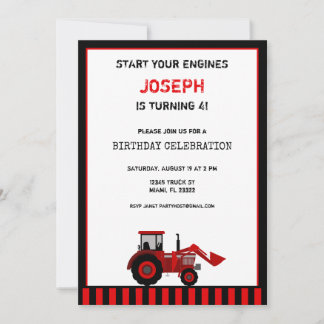 Einladung zum Geburtstag von Red Tractor