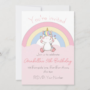 Einladung zum Geburtstag von Regenbogen