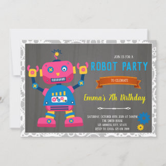 Einladung zum Geburtstag von Robot