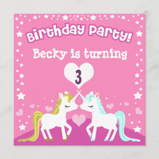 Einladung zum Geburtstag von Rosa Einicorn individ
