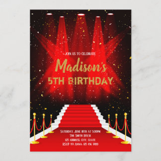 Einladung zum Geburtstag von Rotem Teppich