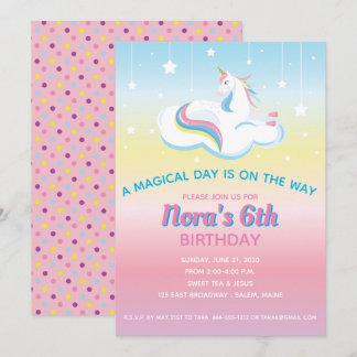Einladung zum Geburtstag von Unicorn Dream