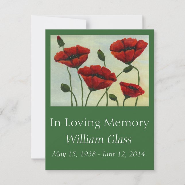 Einladung zum Gedenken (Vorderseite)