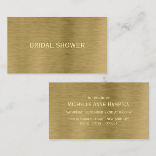 Einladung zum Gold Metal Texture Brautparty