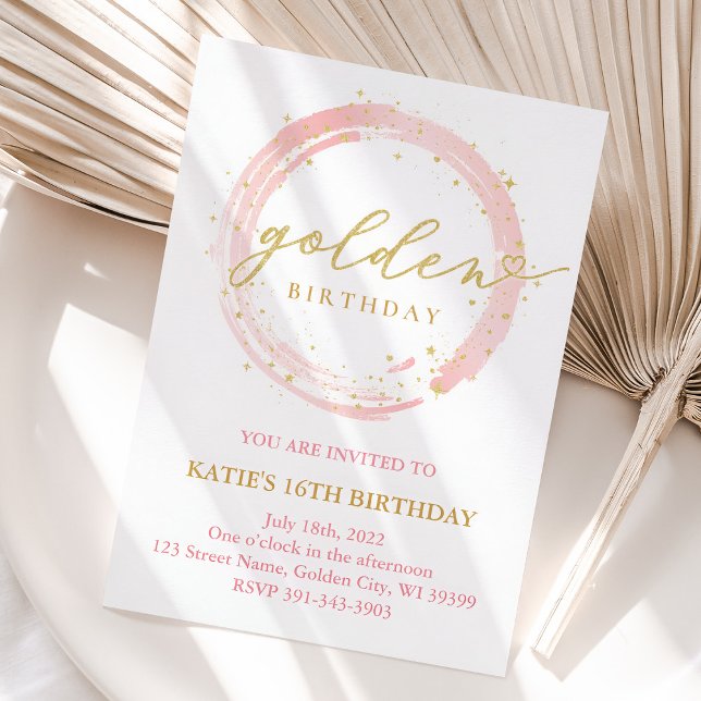 Einladung zum Golden Birthday (Golden Birthday Invitation)