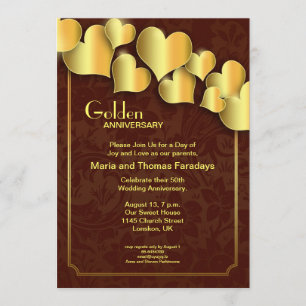Einladung zum goldenen Hochzeitstag