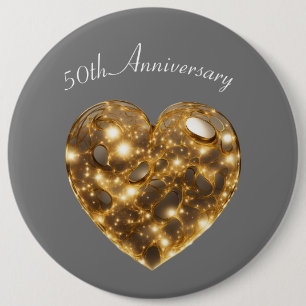 Einladung zum Goldenen Hochzeitstag Button
