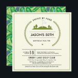 Einladung zum Golf Birthday Party<br><div class="desc">Dieses Party wird ein Loch in eins sein! Ob Sie ein Firmengolfturnier oder eine Golf-Geburtstagsparty veranstalten, jeder Golfer wird diese modernen Golf-Party Einladungen Liebe geben. Golf Einladungen zum Par-T-Shirt! Set die Stimmung mit großen Einladungen für Golf-Ausflüge, Golf Thema Geburtstag-Party Einladungen, Damengolftag, Ruhestand-Party, ein Bachelor-Party-Ausflug und vieles mehr. Kundenspezifische Einladungen für...</div>