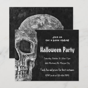 Einladung zum Gothic Skull Halloween-Party