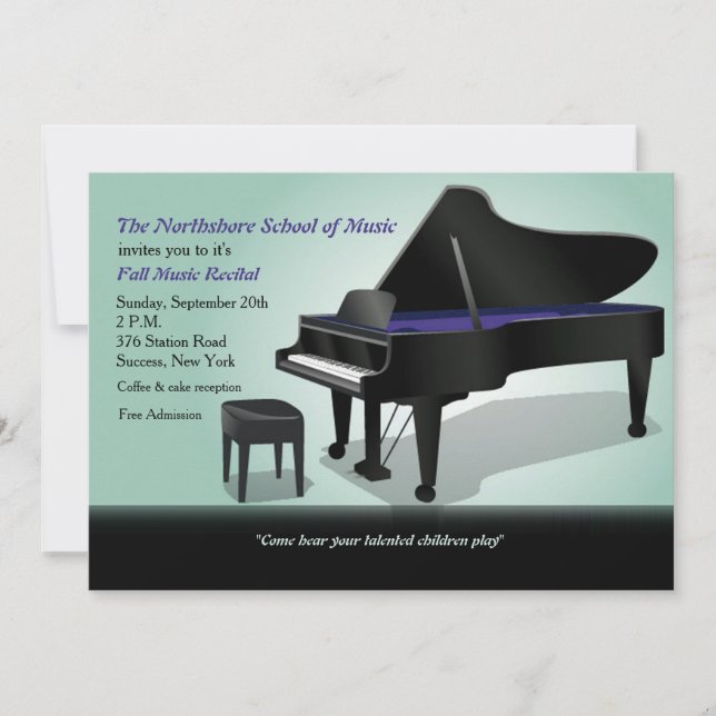 Einladung zum Grand Piano (Vorderseite)