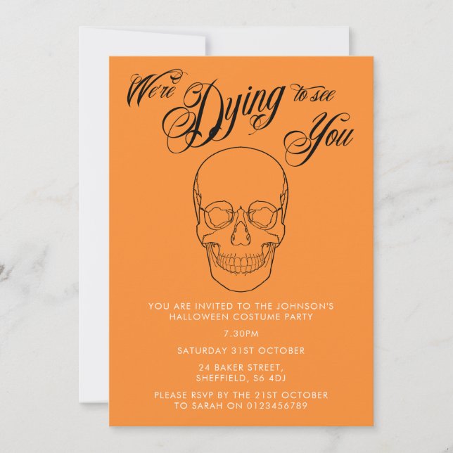 Einladung zum Halloween-Party - elegante Einladung (Vorderseite)