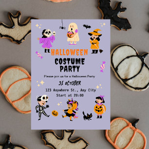 Einladung zum Halloween-Party niedliche Kostüme