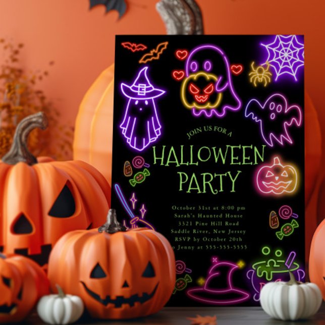 Einladung zum Halloween-Party niedliche Kostüme (Von Creator hochgeladen)