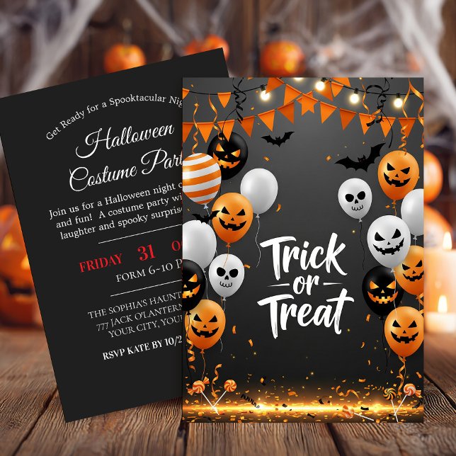 Einladung zum Halloween-Party oder zur Behandlung (Von Creator hochgeladen)