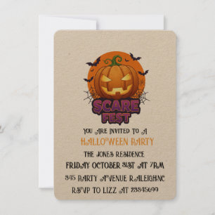 Einladung zum Halloween-Party Scare Fest - Spooky 
