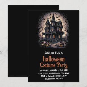 Einladung zum Halloween-Party Spuk House Costume