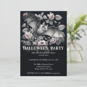 Einladung zum Halloween-Party von Fledermäusen