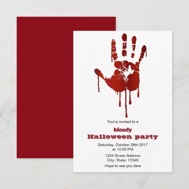 Einladung zum Halloween-Party von Loody (Vorne/Hinten)