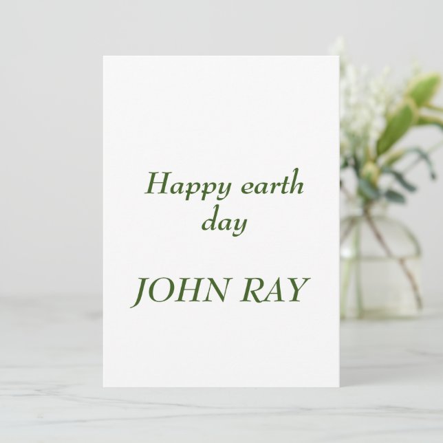 Einladung zum Happy Earth Day (Stehend Vorderseite)